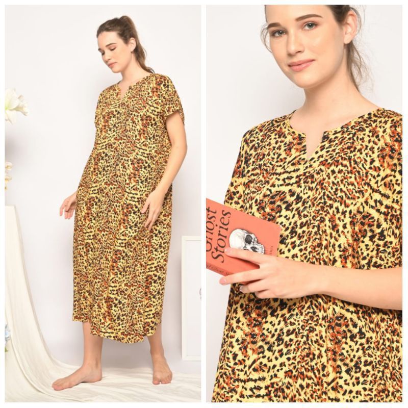 Daster Habel/HISBI Long BUSUI Panjang Semata Kaki Bahan Rayon Premium-Busui Habel 5