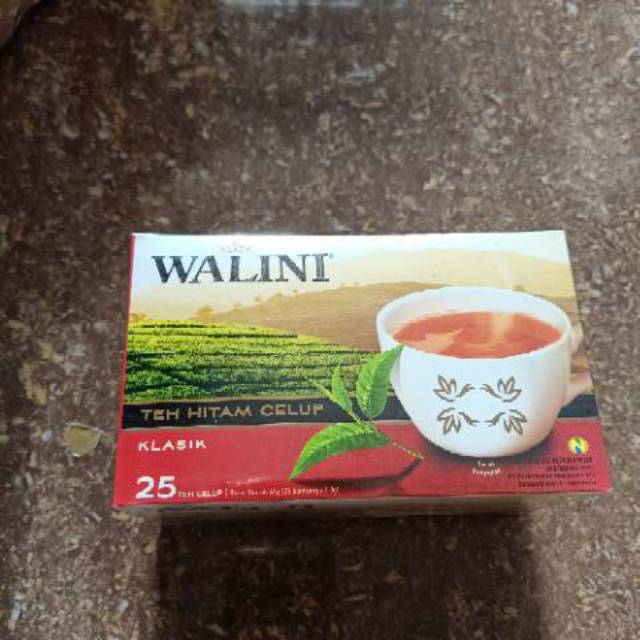 Walini teh celup lemon,  clasic / green tea 25' s ( teh celup amplop) premium tea