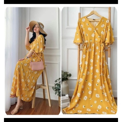 Daster Kimono Busui Tali Samping Panjang Semata Kaki / Daster Kekinian