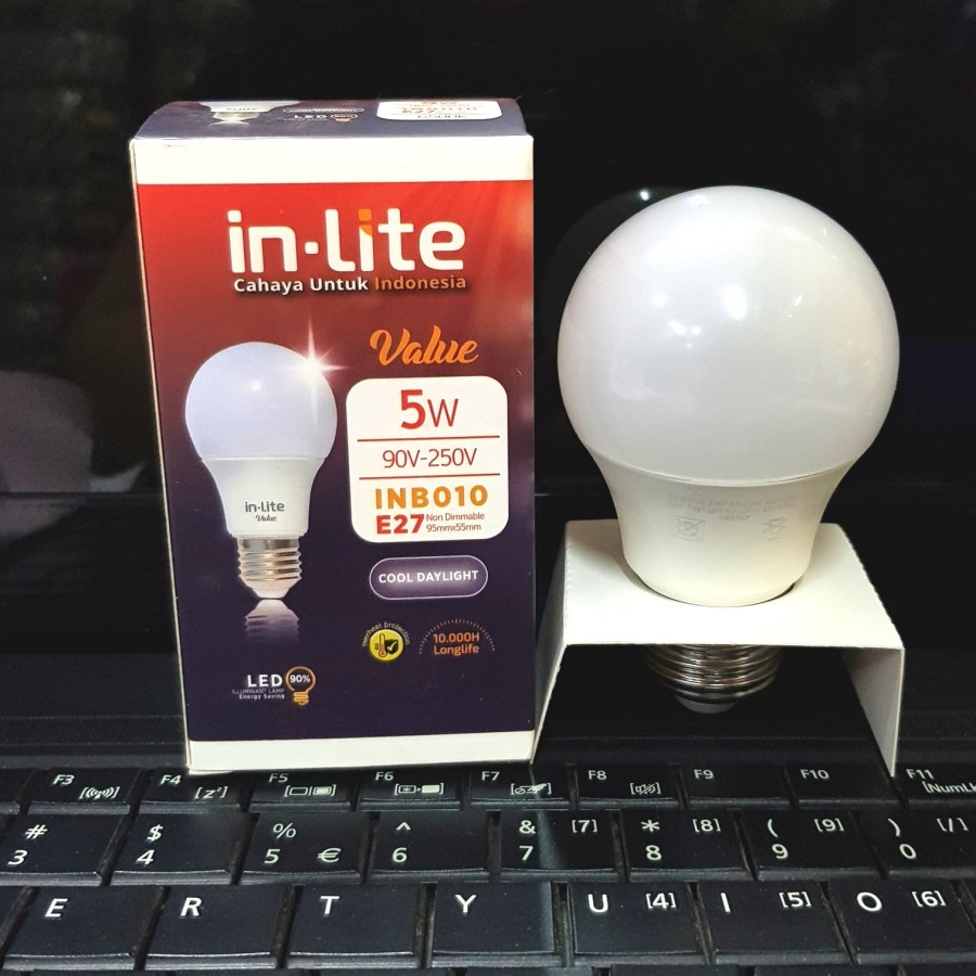 [PROMO] Lampu Led In-Lite Value 5Watt INB010 Nyala PUTIH