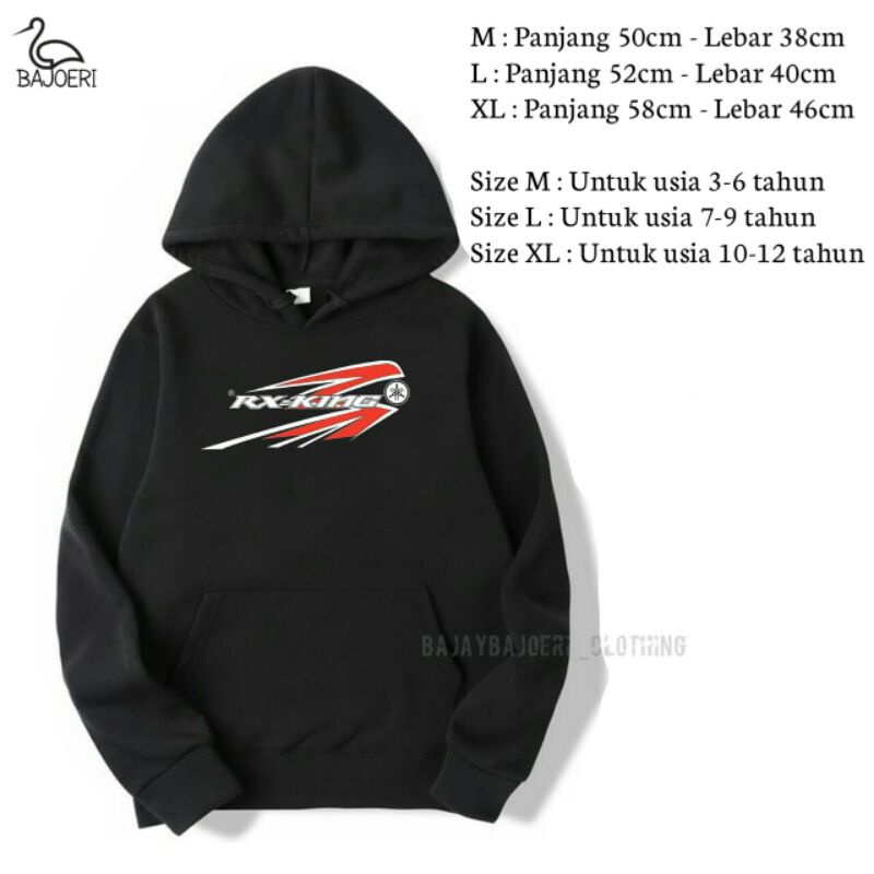 Jaket rx-king original hoodie sweater anak rxking 135 cc keren dengan bahan 100% katun premium