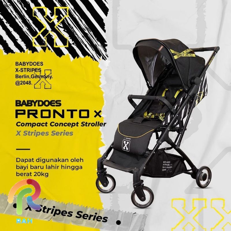 Stroller Koper Cabin Size Kereta Dorong Bayi Babydoes CH-TR 3540X SN Pronto X