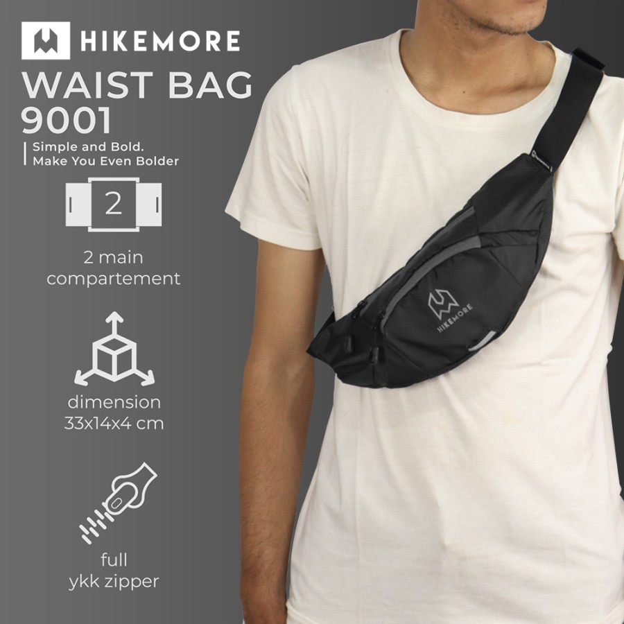 Hikemore 9001 Tas Selempang Pinggang Waist Bag Outdoor Original