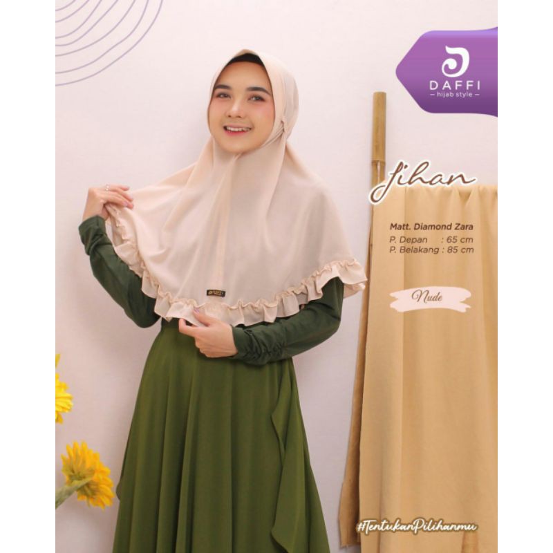 NEW HIJAB JIHAN ORI DAFFI HIJAB/ HIJAB INSTANT RAMPEL CANTIK DENGAN TALI