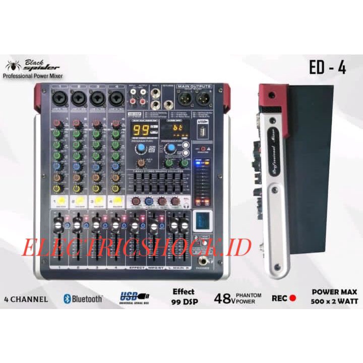 POWER MIXER BLACKSPIDER ED 4 / BLACK SPIDER ED4 4CHANNEL