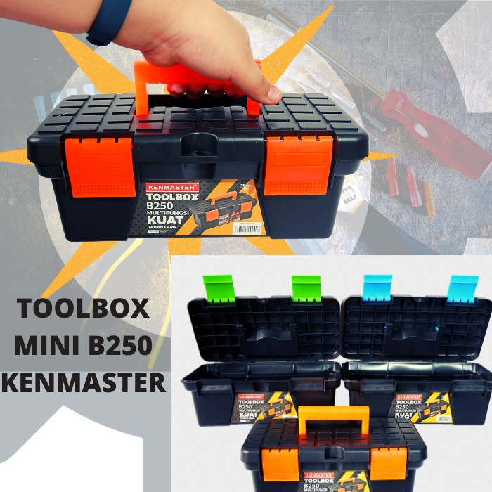 KENMASTER Tool Box Mini B250 - ToolBox Tempat Menyimpan Alat Perkakas Pertukangan Serbaguna Termurah