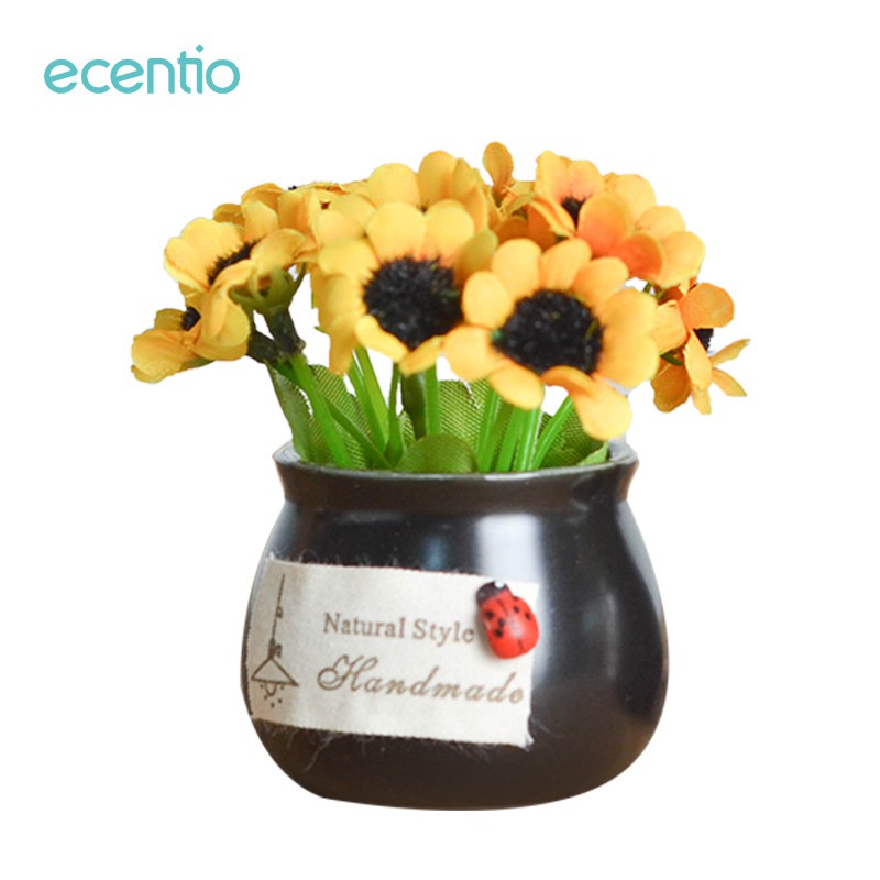 

Ecentio bunga plastik/Artificial Flower/Bunga hias dengan pot Sun flower/chrysanthemum Bunga flower