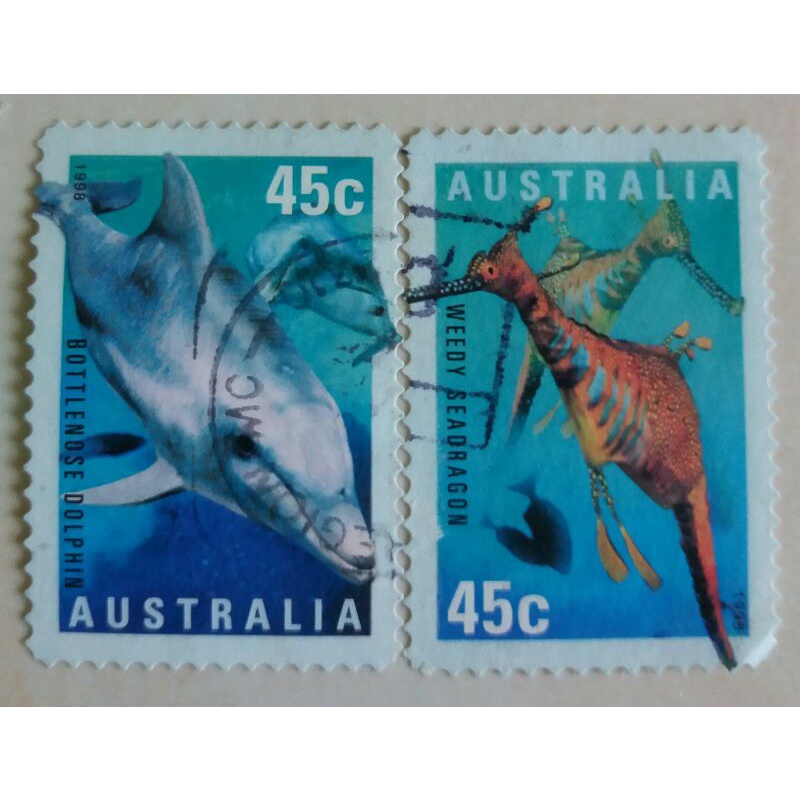

(AB) Perangko Australia 1998 International Year of the Ocean Set 2pcs Used