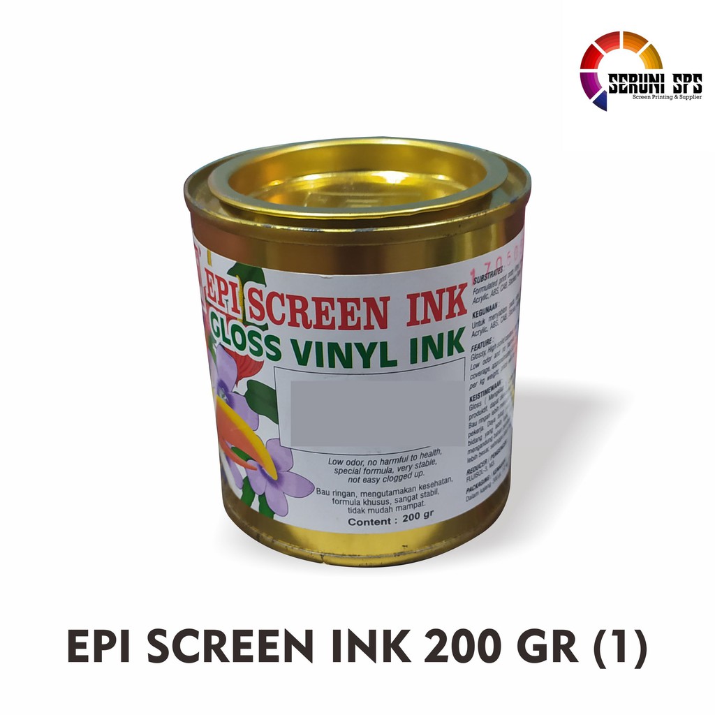 

Vinyl Epi Screen Ink / Cat PVC (Oil Base) Sablon / Kuas 200 GR - Seri Warna 1