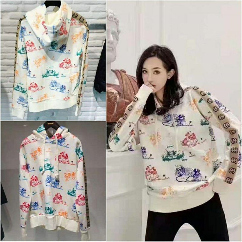 SWEATER HOODIE GUCCI MICKEY BAHAN KAOS IMPORT TAG