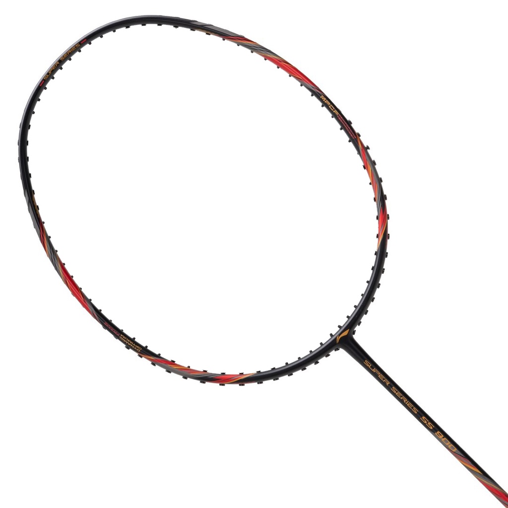 Li-Ning Badminton Racket SS 900 AYPR104-4 Black/Red Bundle String + Grip + Cover + T-Shirt