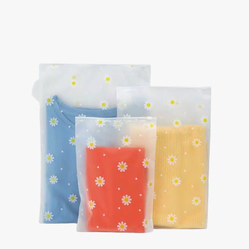 ~ PIYOSHI08 ~ Ziplock Storage Bag Motif Pouch Tas Kosmetik Zipper Transparan Multifungsi AF47