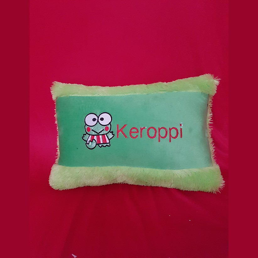 Bantal Karakter Keroppi / Keropi Bantal Bulu Lasfur Ukuran Standar Dewasa