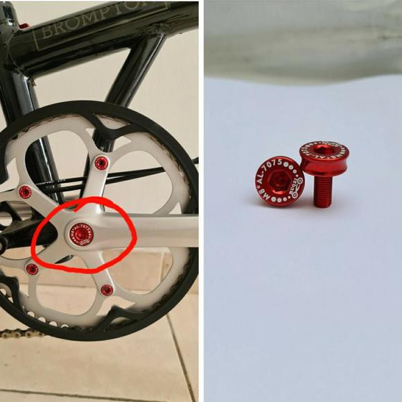 Baut Arm Crank M8 - Baut Arm Crank BB Kotak - Baut Arm Crank Brompton - Baut Arm Crank 3Sixty - Baut