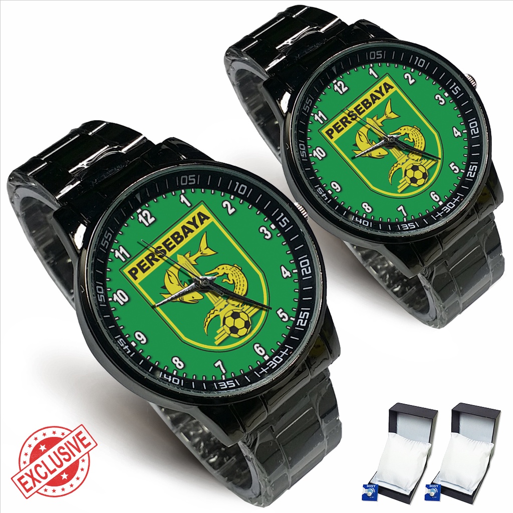 Jam Tangan Rantai Couple PERSEBAYA Logo 1 (Cool)