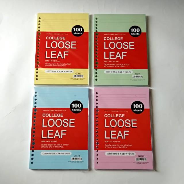 

Loose Leaf Colourfull kiky / Loose Leaf Warna Ukuran A5 Isi 50 lembar/kertas binder