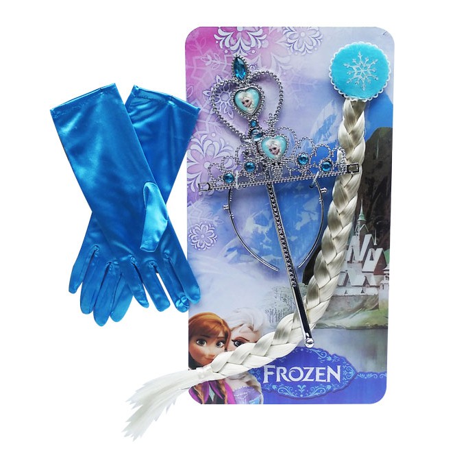 SALE TIDAK ADA TONGKAT   RAMBUT ELSA + SARUNG (ADA GBR ELSA)