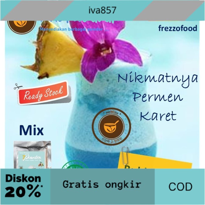 

PROMO Bubuk Minuman 7 Powder rasa Bubble Gum - Mix 1kg GRATIS ONGKIR