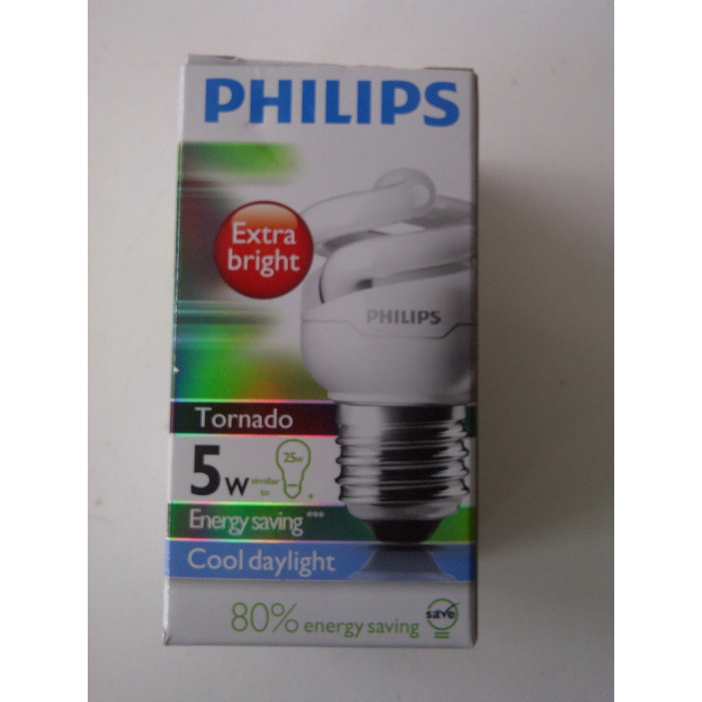 Bola Lampu PHILIPS Tornado 5Watt Putih I Kuning