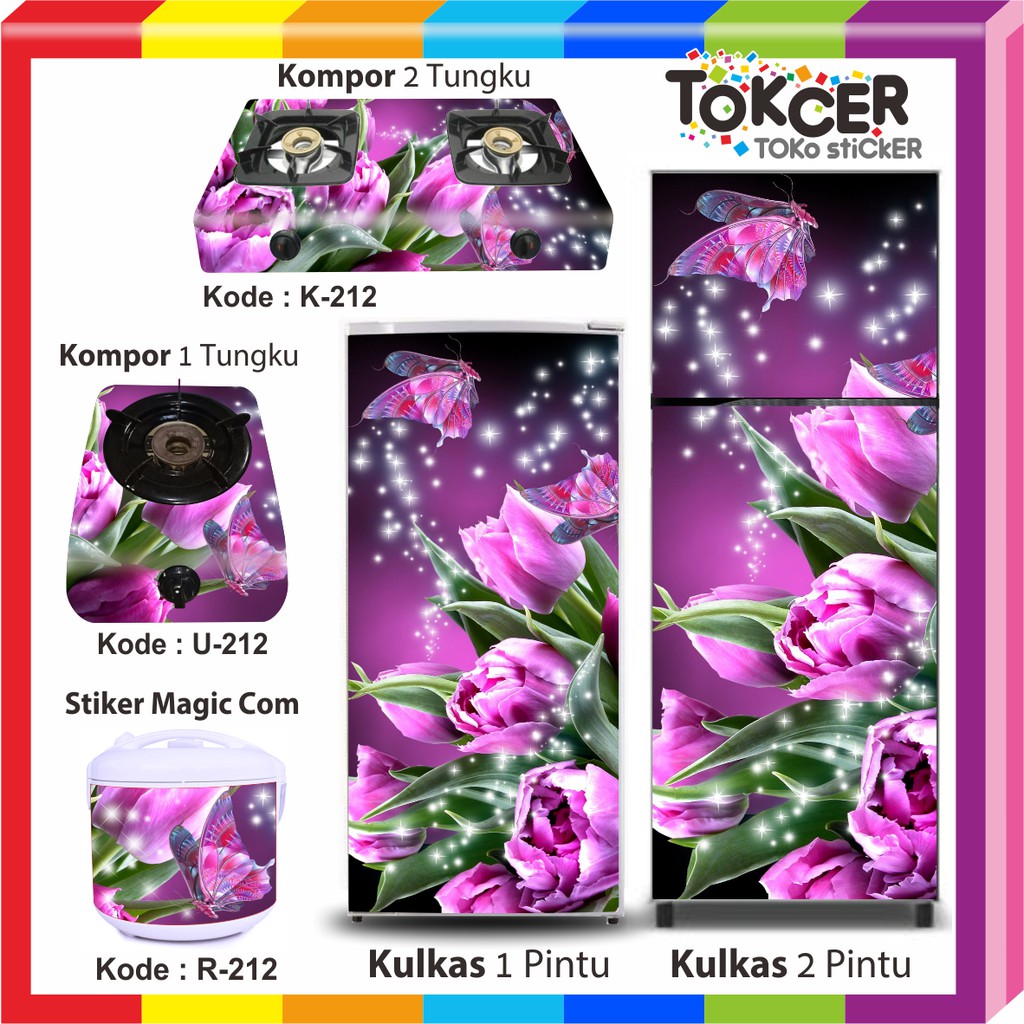  Stiker  Kulkas  dan Kompor Bunga Tulip Shopee Indonesia