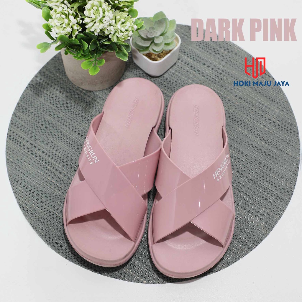 Sandal wanita tali silang minimalis slip on ringan HENGRUN 36 - 40