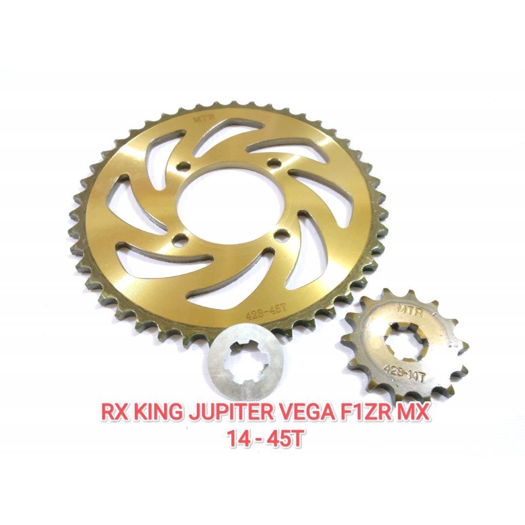 GIR GEAR SET RX KING JUPITER MX VEGA F1ZR 45 T DEPAN BELAKANG