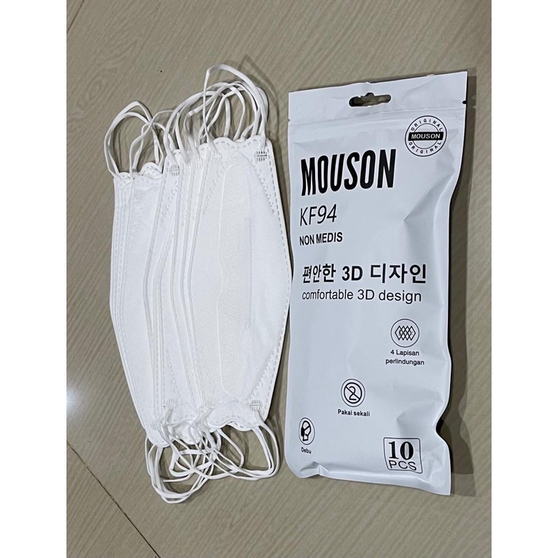 masker / alat medis / masker kf94 mouson / masker mouson 4ply isi 10pcs