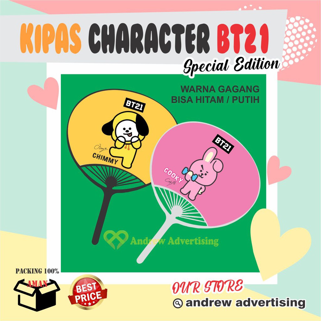 Kipas Character BTS / BT21 Special Edition