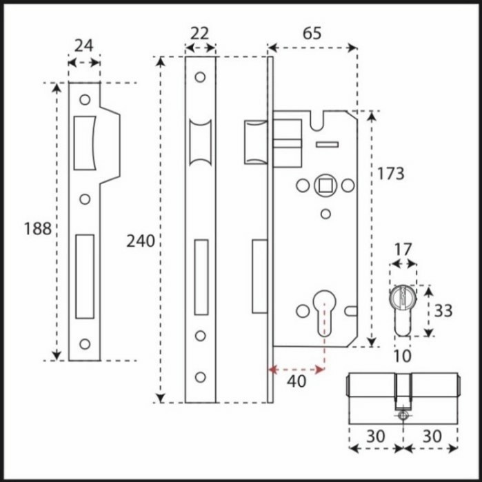 Paloma Kunci Set Handle Pintu Handle Set LockSet Roses LRP 403