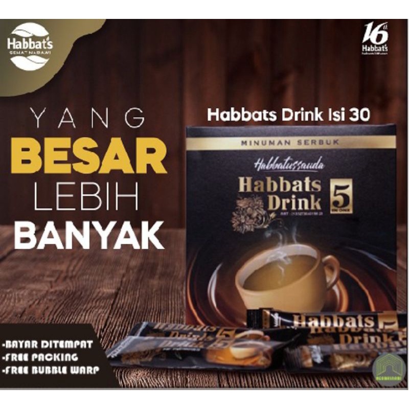 

Habats Drink Minuman serbuk habbatussauda box 30 pcs