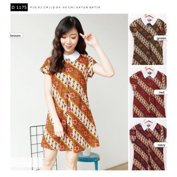 Dress Batik Modern Wanita Hello elice ( D 1175 )