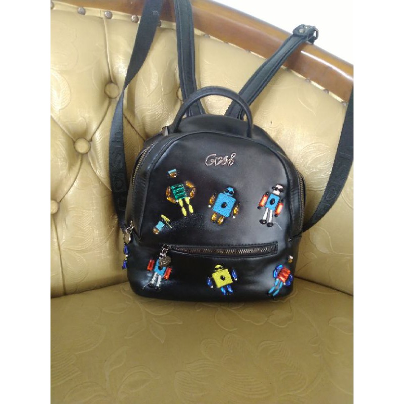 Tas ransel gosh robot hitam