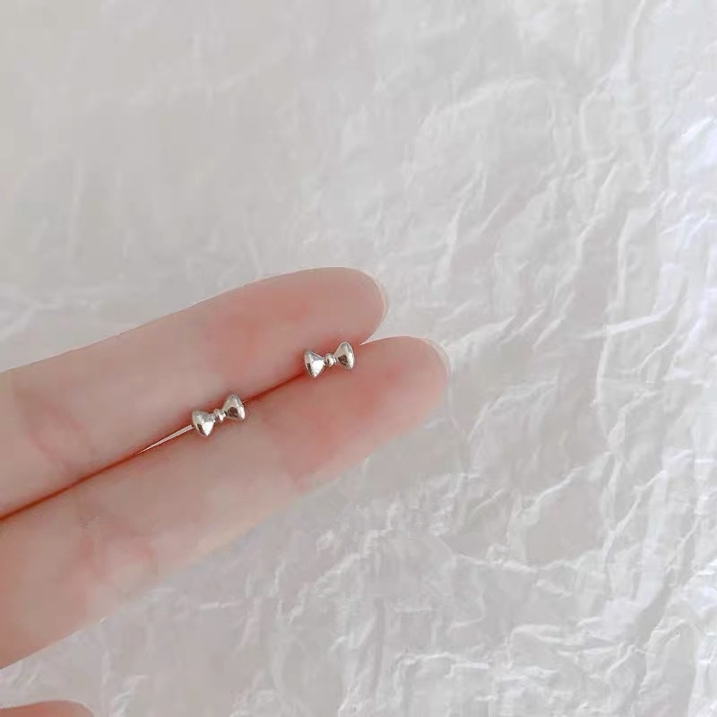 We Flower S925 Silver Geometric Deer Antler Fish Butterfly Stud Earrings for Women Girls-type D silver