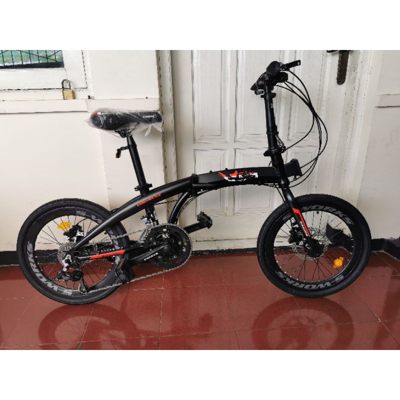Sepeda Lipat 20 Sakoni Enigama 8.8 Alloy 8 Speed Sensah Murah