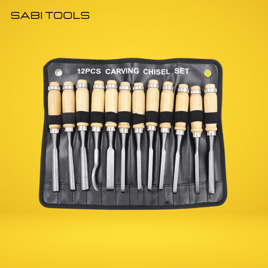 

Set Alat Ukir Pahat Kayu 12 in 1 Wood Carving Art Knife