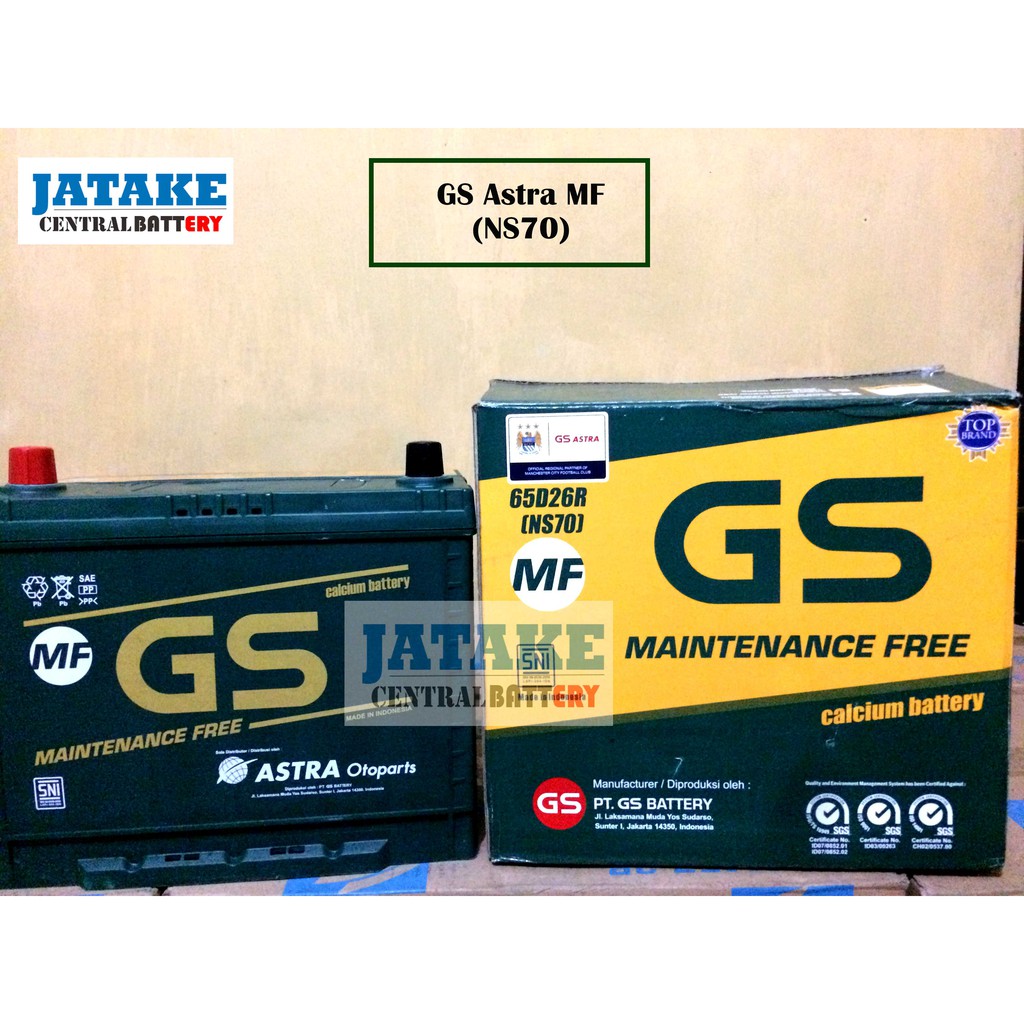 Aki Kering Ns70 Ns 70 Gs Astra Maintenance Free Mf Di Tangerang Shopee Indonesia