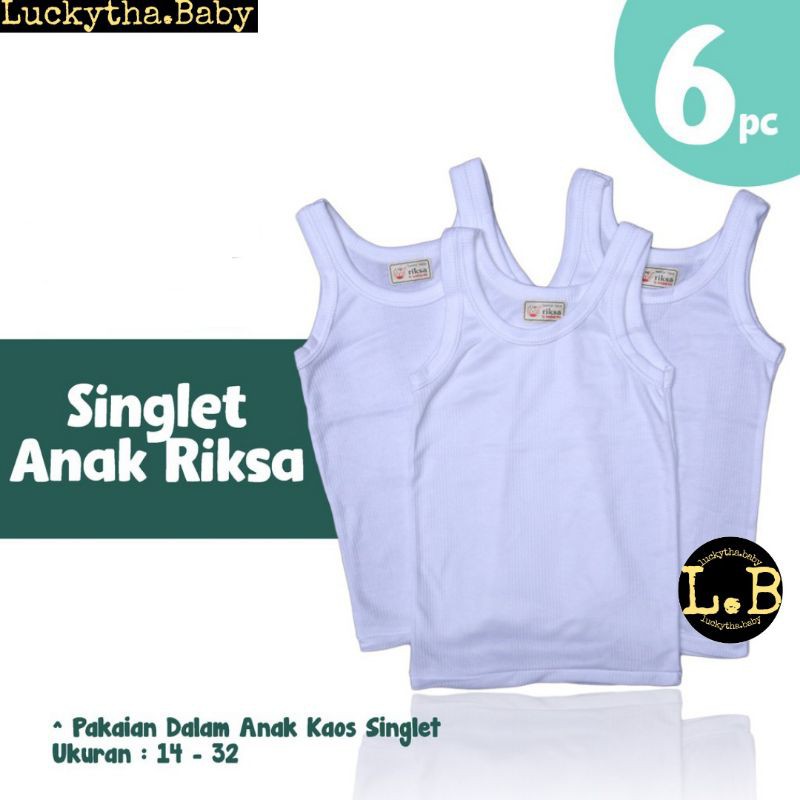 6pc_ singlet anak RIKSA salur cotton / singlet anak cowo berkualitas /kaos dalam Riksa/singlet riksa