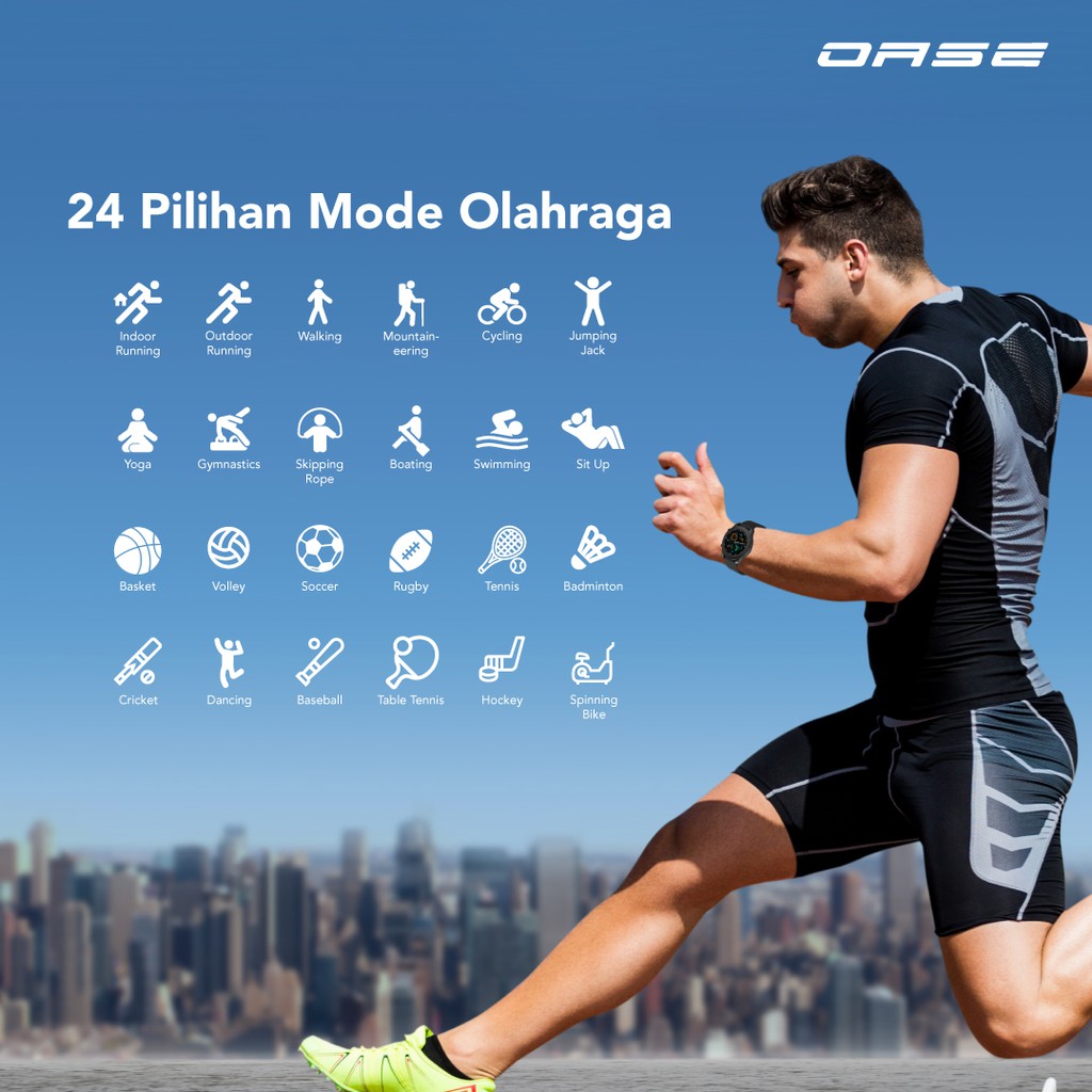 Olike Horizon W1 Smartwatch for Health 15Days Battery 160 mAh iOS Android Quick Charge Smartband IP67 OASE WS-S1-2