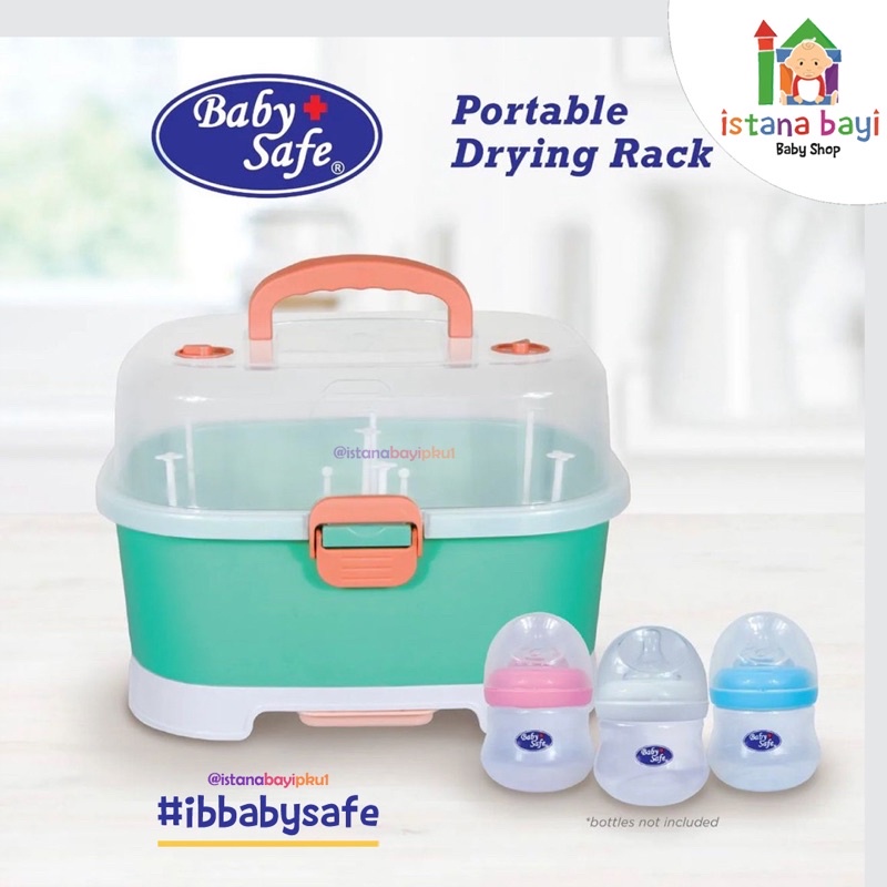 Baby Safe Rak Botol Susu - Baby safe DR006 Portable Drying Rack Rak Pengering Botol Susu Bayi