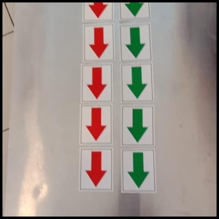 

Sign Sticker K3 Rambu Safety Panah Merah Dan Hijau Per 1 An 7X6.5Cm Promo Ramadhan