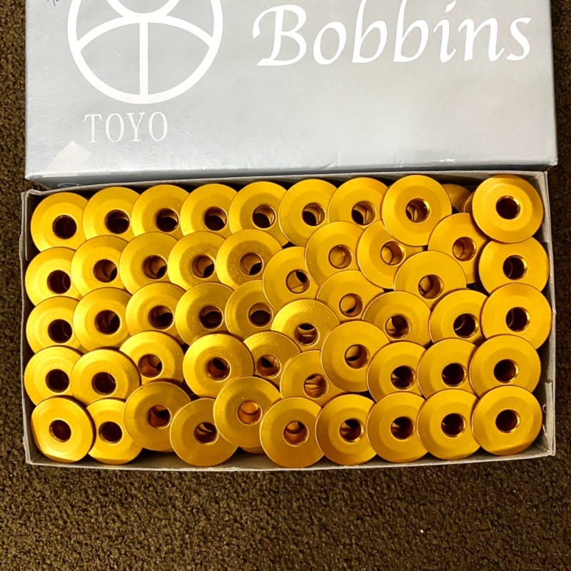 Spull Aluminium EMAS / Bobbins Gold Mesin Jahit High Speed / Almunium Bobbins Toyo Emas