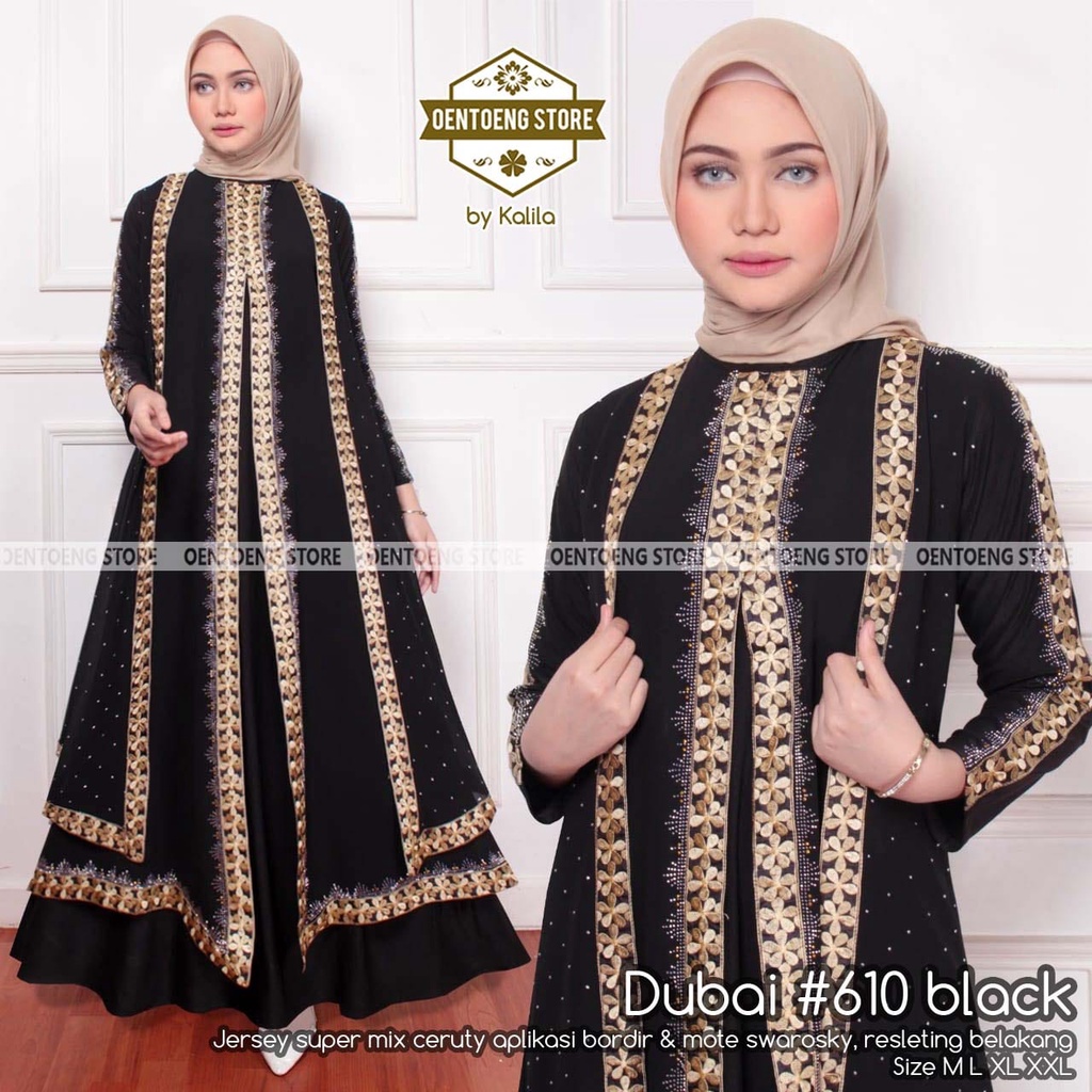 Gamis Turkey Dubai #610 Dress Original By Oentong Store Longdress Busana Muslimah