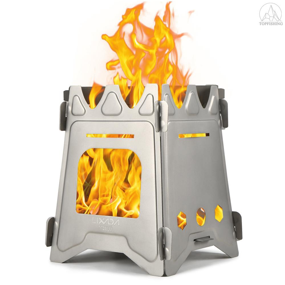 Lixada Camping Titanium Wood Stove 