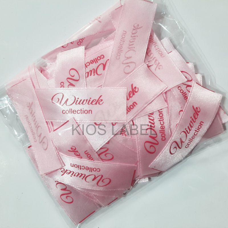 

Label pita satin custom label satin label hijab FREE DESAIN FREE POTONG