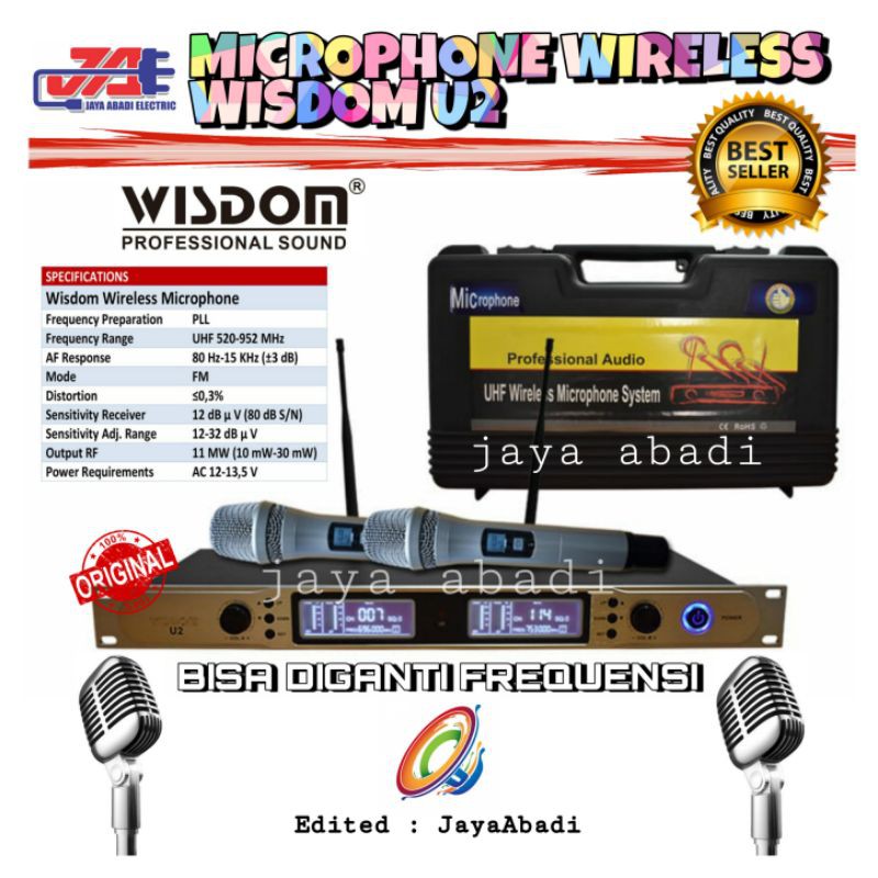 MICROPHONE WIRELESS WISDOM U2 KOPER