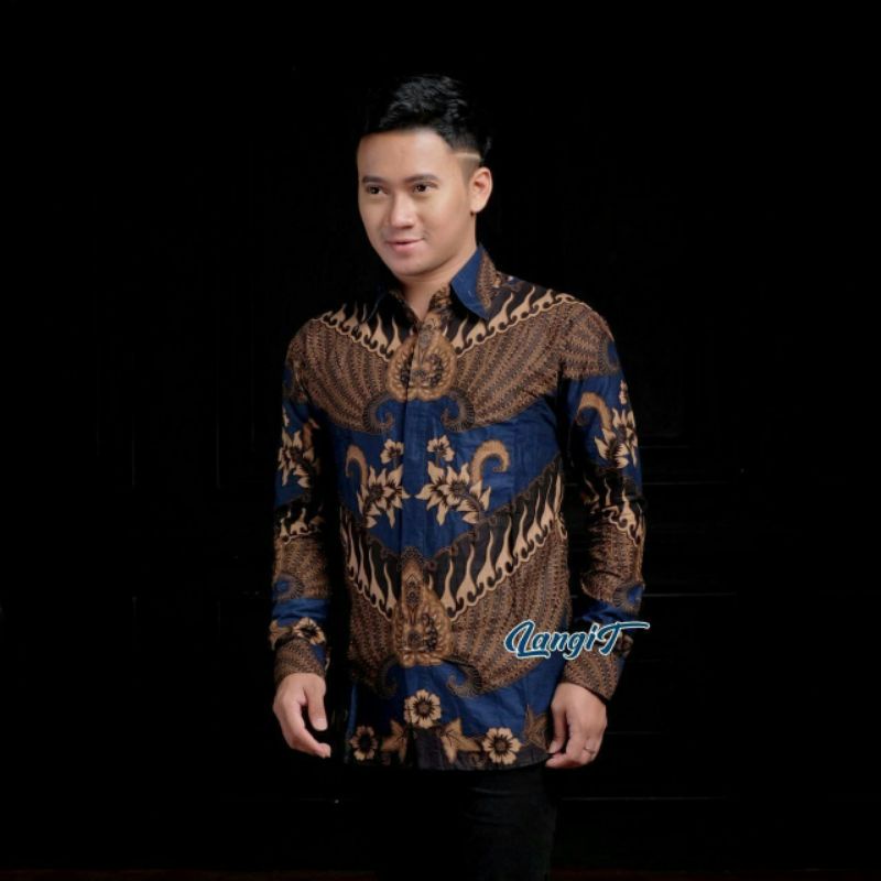 Baju Kemeja Batik Pria Dewasa Murah Lengan Panjang Modern Kondangan Mewah Premium