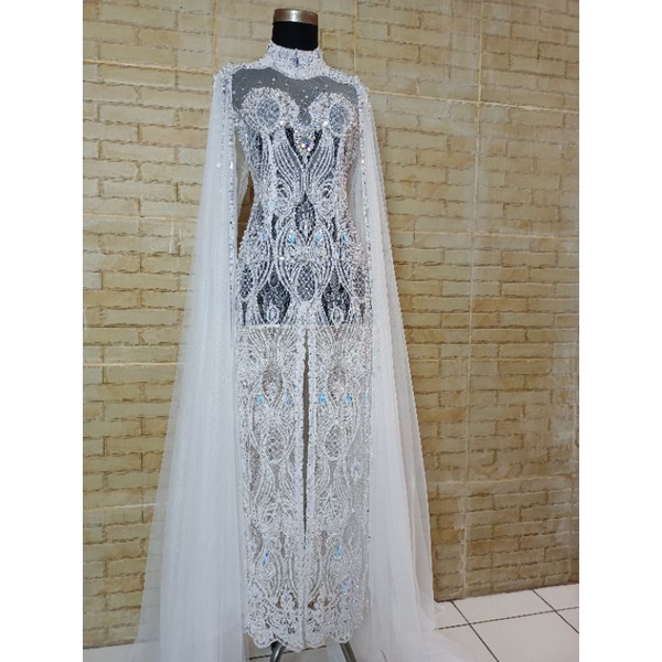 kebaya akad mewah full Payet jepang