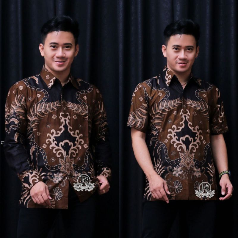 NEW ARRIVAL DISTRO BATIK PRIA BORDIR SOGAN HRB026 BATIKAF