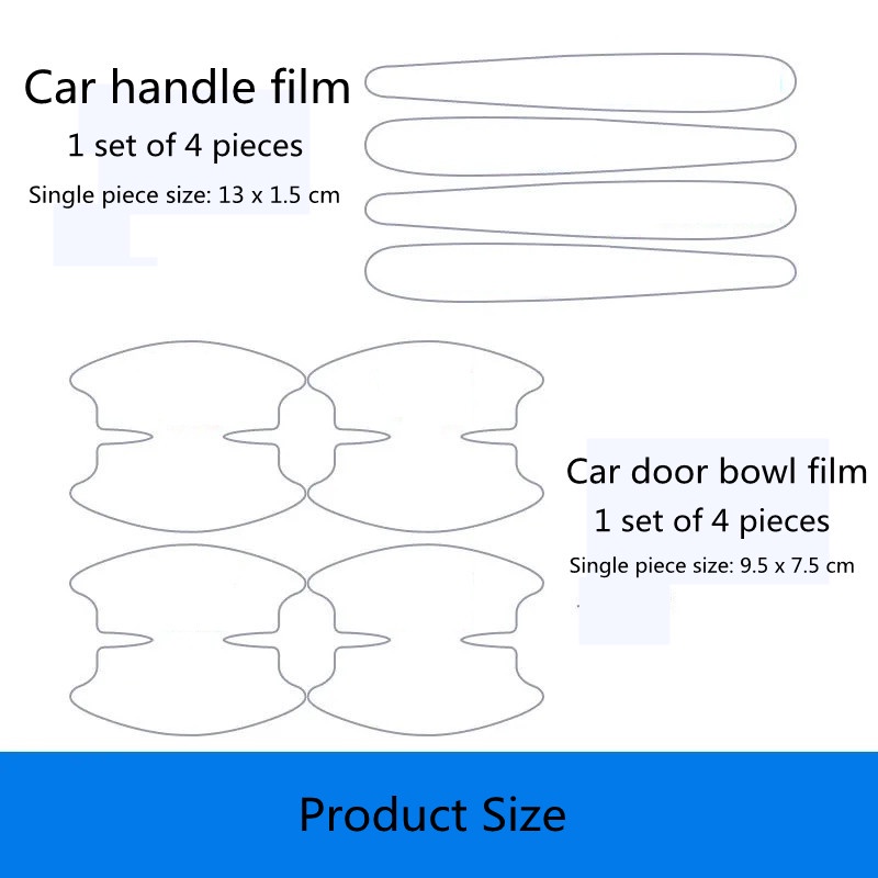 Stiker film Transparan Anti Gores Untuk handle Pintu Mobil Toyota