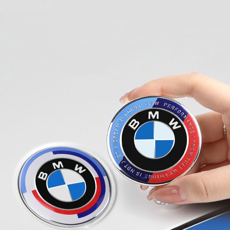 Logo BMW 50th anniversary Edisi Peringatan Mobil Seri 5 / 3 / 6 series / GT / X5 / X3 / X1 / M5 / M3 Modifikasi Depan Dan Belakang